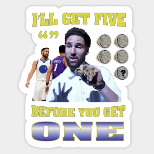 Klay Thompson Vintage Taunt Design Sticker